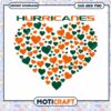 Miami Hurricanes vintage heart svg, Miami Hurricanes svg, NCAA svg
