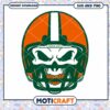 Miami Hurricanes skull helmet svg, Miami Hurricanes svg, NCAA svg