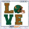 Miami Hurricanes love helmet svg, Miami Hurricanes svg, NCAA svg
