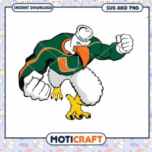 Miami Hurricanes mascot svg, Miami Hurricanes svg, NCAA svg