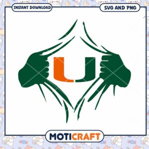 Miami Hurricanes logo superhero svg, Miami Hurricanes svg, NCAA svg