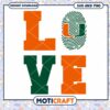 Miami Hurricanes logo love svg, Miami Hurricanes svg, NCAA svg