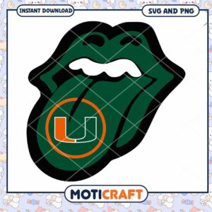 Miami Hurricanes lips tongue svg, Miami Hurricanes svg, NCAA svg