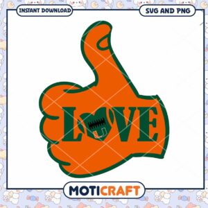 Miami Hurricanes like love svg, Miami Hurricanes svg, NCAA svg