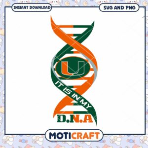 Miami Hurricanes It's in my DNA svg, Miami Hurricanes svg, NCAA svg