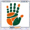 Miami Hurricanes hand print svg, Miami Hurricanes svg, NCAA svg