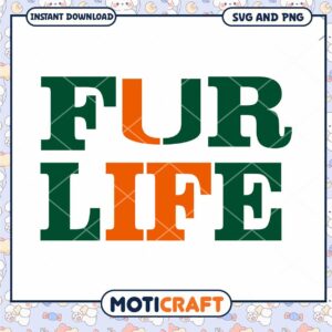Miami Hurricanes fur life svg, Miami Hurricanes svg, NCAA svg