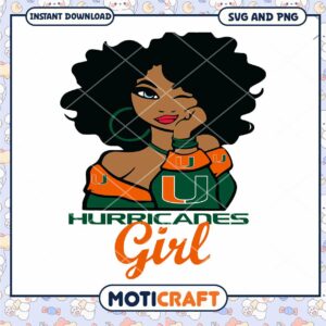 Miami Hurricanes fan girl svg, Miami Hurricanes svg, NCAA svg