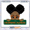 Miami Hurricanes black girl svg, Miami Hurricanes svg, NCAA svg
