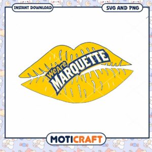 Marquette lips design svg, Marquette Golden Eagles svg, NCAA svg