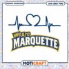 Marquette heartbeat svg, Marquette Golden Eagles svg, NCAA svg