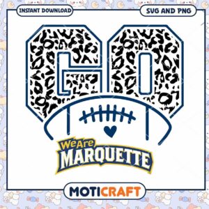Marquette go rugby ball svg, Marquette Golden Eagles svg, NCAA svg