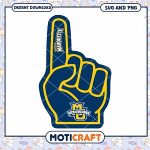 Marquette foam finger svg, Marquette Golden Eagles svg, NCAA svg