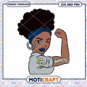 Marquette girl tattoo svg, Marquette Golden Eagles svg, NCAA svg