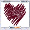 Grizzlies vintage heart svg, Montana Grizzlies svg, NCAA svg