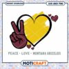 Grizzlies peace love svg, Montana Grizzlies svg, NCAA svg
