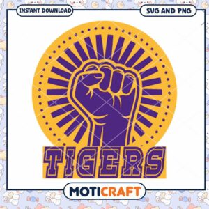 LSU Tigers symbol fist design svg, LSU Tigers svg, NCAA svg