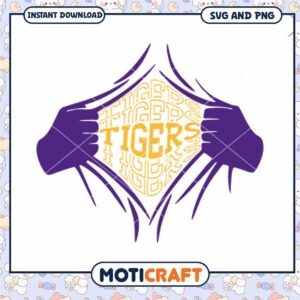 LSU Tigers superhero logo team svg, LSU Tigers svg, NCAA svg
