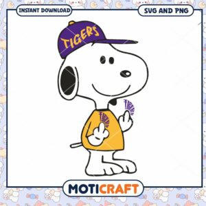 LSU Tigers Snoopy dog character svg, LSU Tigers svg, NCAA svg