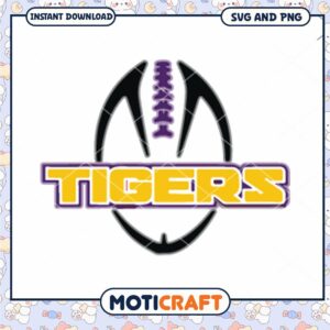 LSU Tigers rugby design svg, LSU Tigers svg, NCAA svg