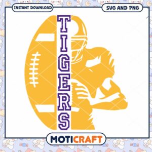 LSU Tigers rugby ball player svg, LSU Tigers svg, NCAA svg