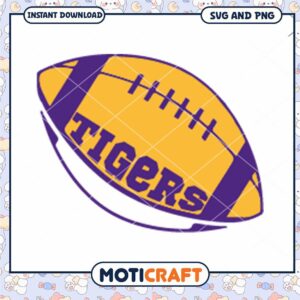 LSU Tigers rugby ball logo svg, LSU Tigers svg, NCAA svg