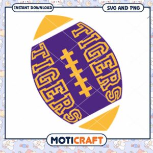 LSU Tigers rugby ball design svg, LSU Tigers svg, NCAA svg