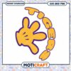 LSU Tigers Mickey mouse hand svg, LSU Tigers svg, NCAA svg