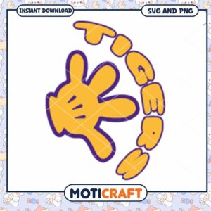 LSU Tigers Mickey mouse hand svg, LSU Tigers svg, NCAA svg