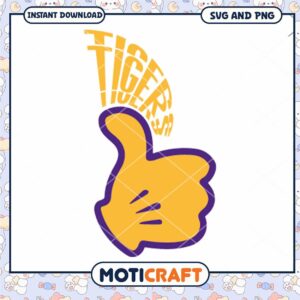 LSU Tigers Mickey hand like svg, LSU Tigers svg, NCAA svg