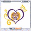 LSU Tigers logo vintage heart svg, LSU Tigers svg, NCAA svg