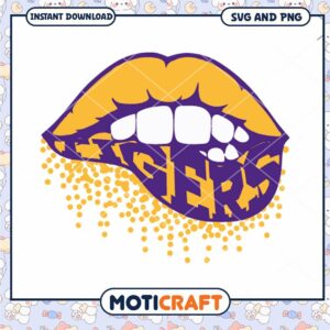 LSU Tigers lips smelt design svg, LSU Tigers svg, NCAA svg