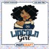 Lincoln University fan girl svg, Lincoln University svg, NCAA svg