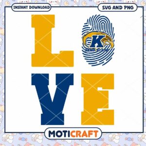 Kent State logo love svg, Kent State Golden Flashes svg, NCAA svg