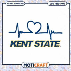 Kent State heartbeat svg, Kent State Golden Flashes svg, NCAA svg