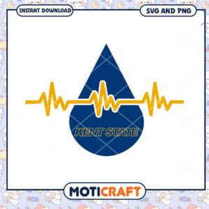 Kent State heart rate svg, Kent State Golden Flashes svg, NCAA svg