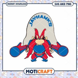 Jay hawks Yosemite Sam character svg, Jay hawks svg, NCAA svg
