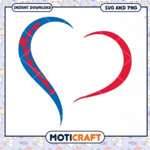Jay hawks heart shape svg, Jay hawks svg, NCAA svg