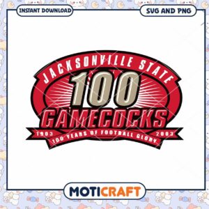 Jacksonville 100 state gamecocks svg, Jacksonville State svg, NCAA svg