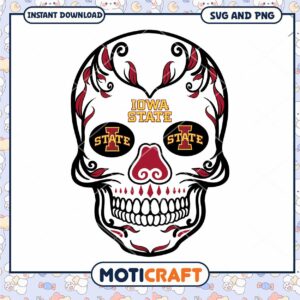 Iowa State vintage skull svg, Iowa State Cyclone svg, NCAA svg