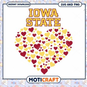 Iowa State vintage heart svg, Iowa State Cyclone svg, NCAA svg