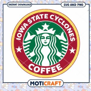 Iowa State starbucks coffee svg, Iowa State Cyclone svg, NCAA svg