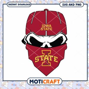 Iowa State skull bandana svg, Iowa State Cyclone svg, NCAA svg