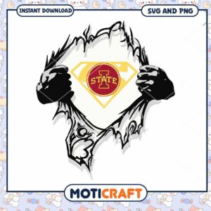 Iowa State logo superman svg, Iowa State Cyclone svg, NCAA svg
