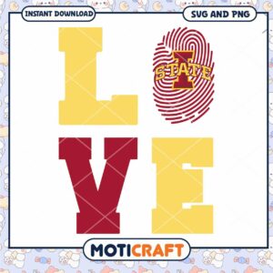 Iowa State logo love svg, Iowa State Cyclone svg, NCAA svg