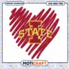 Iowa State logo heart design svg, Iowa State Cyclone svg, NCAA svg