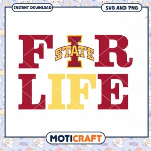 Iowa State logo for life svg, Iowa State Cyclone svg, NCAA svg