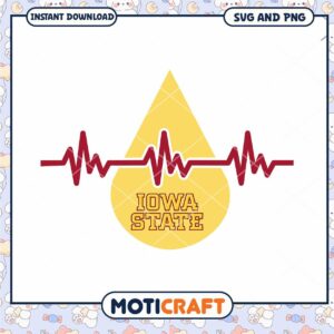 Iowa State heart rate svg, Iowa State Cyclone svg, NCAA svg