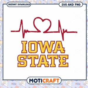 Iowa State heartbeat svg, Iowa State Cyclone svg, NCAA svg