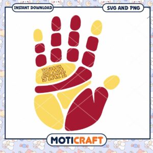 Iowa State hand print svg, Iowa State Cyclone svg, NCAA svg